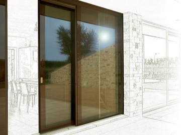 VITRUM DOUBLE - Lift and slide wood and glass patio door by CARMINATI SERRAMENTI - view 2